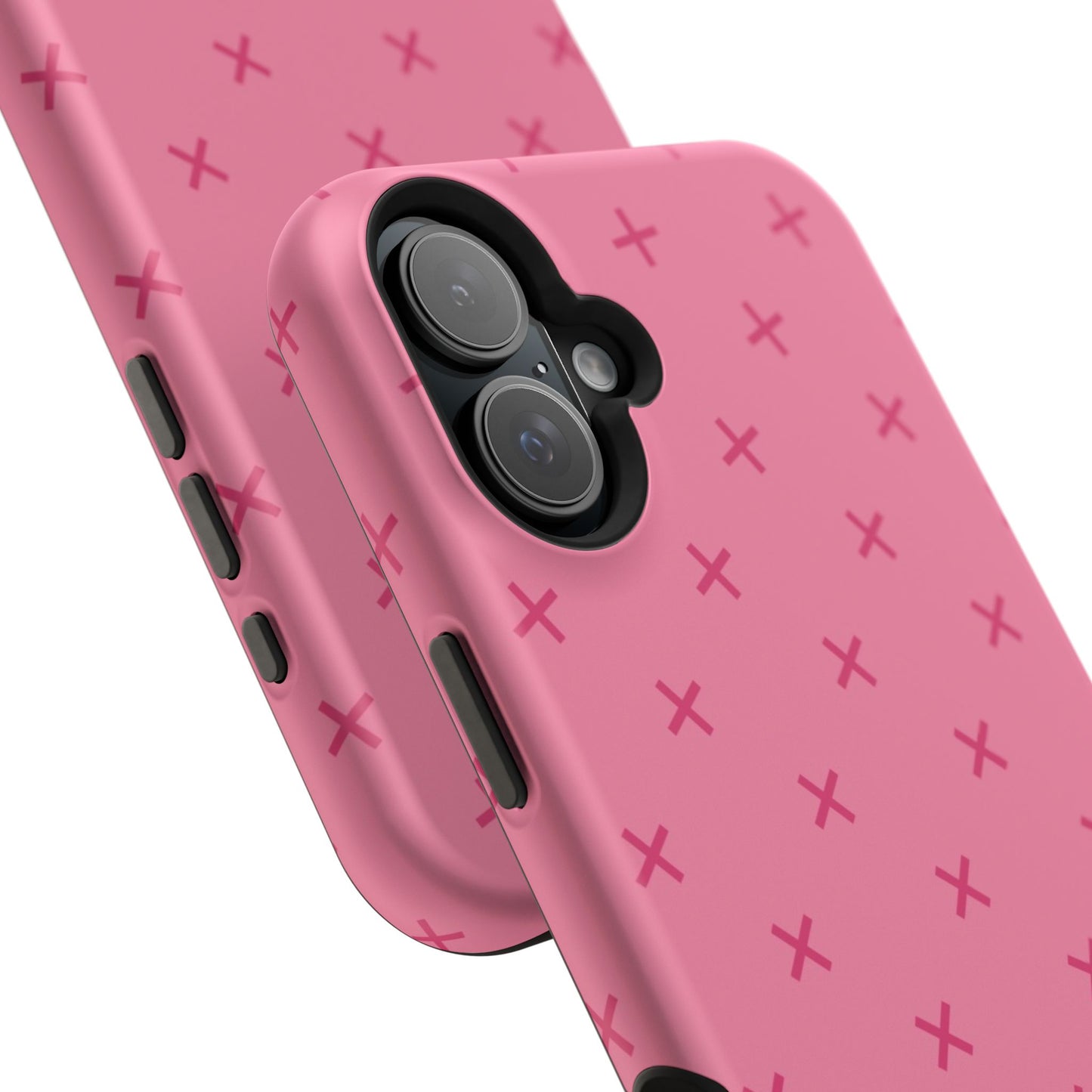 Chic Magnetic Phone Case with Trendy Pink Pattern
