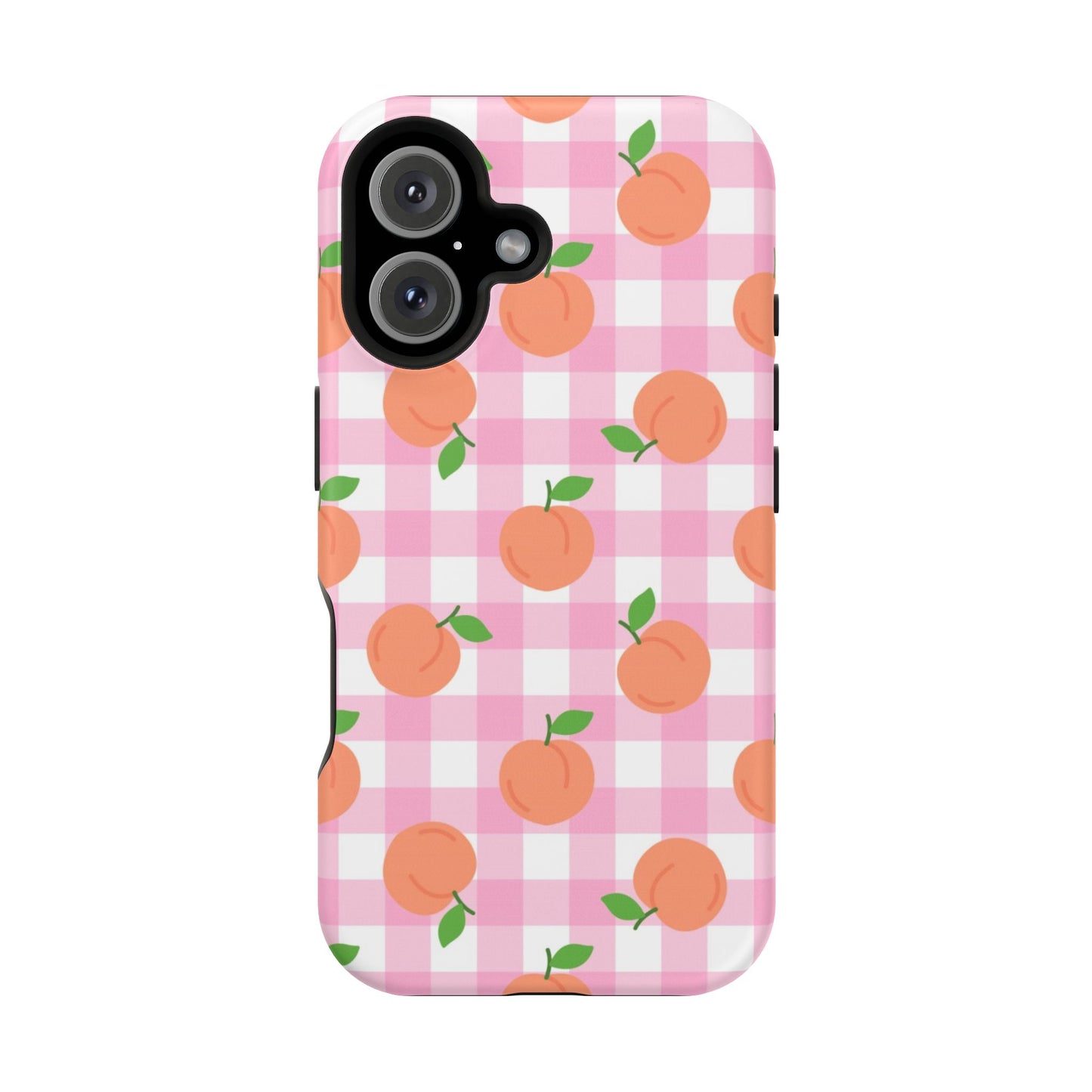 Gingham Peach Magnetic Tough Cases