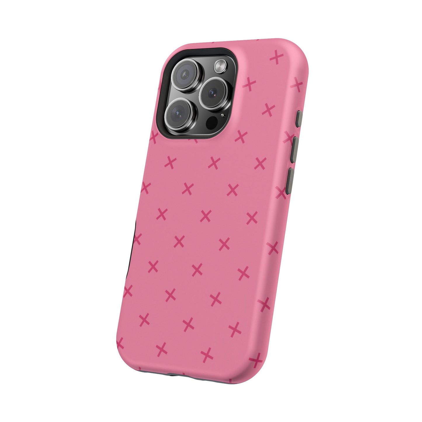 Chic Magnetic Phone Case with Trendy Pink Pattern