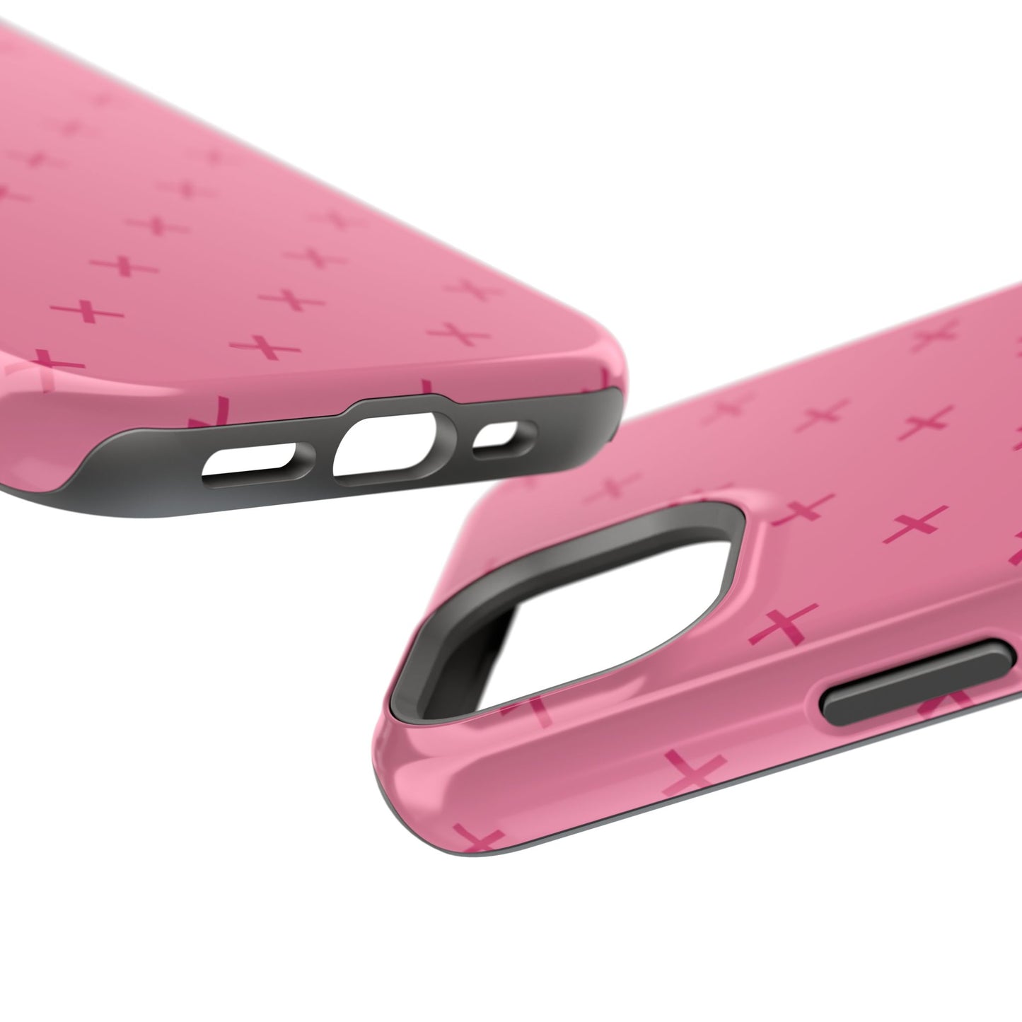 Chic Magnetic Phone Case with Trendy Pink Pattern
