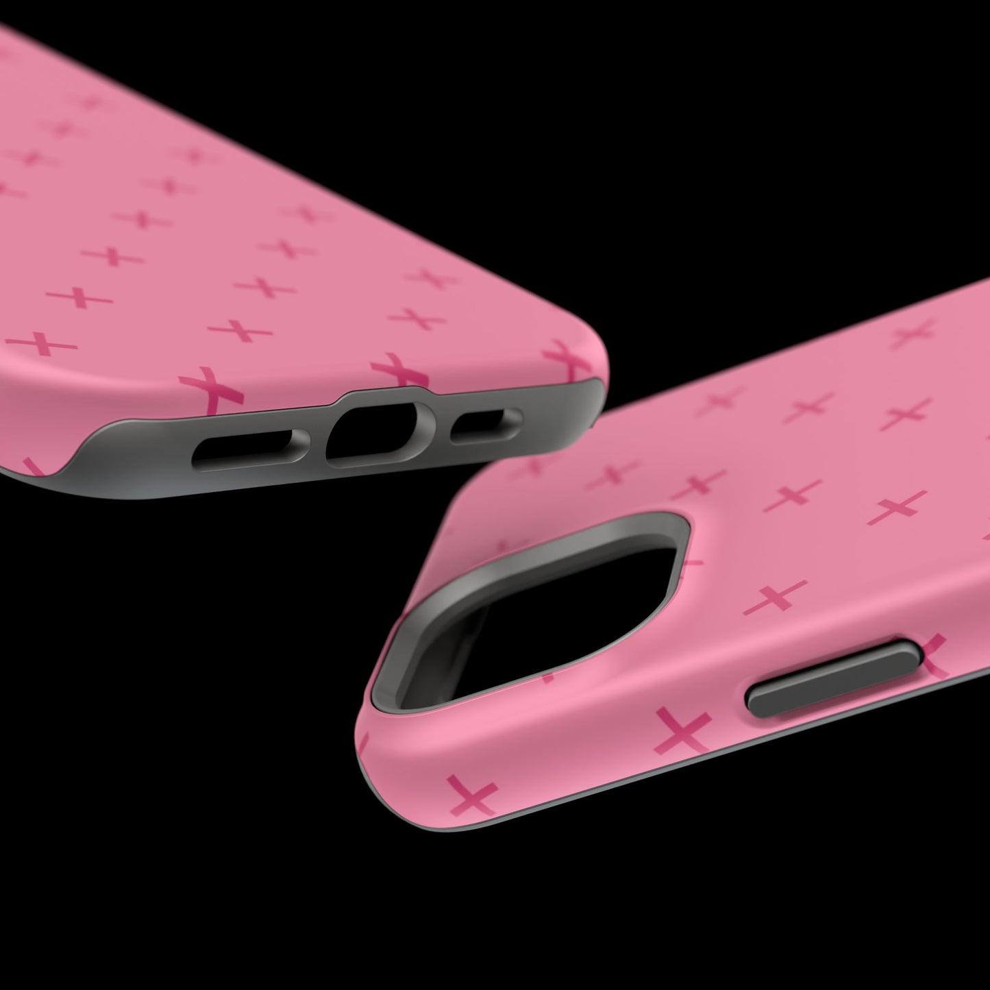 Chic Magnetic Phone Case with Trendy Pink Pattern