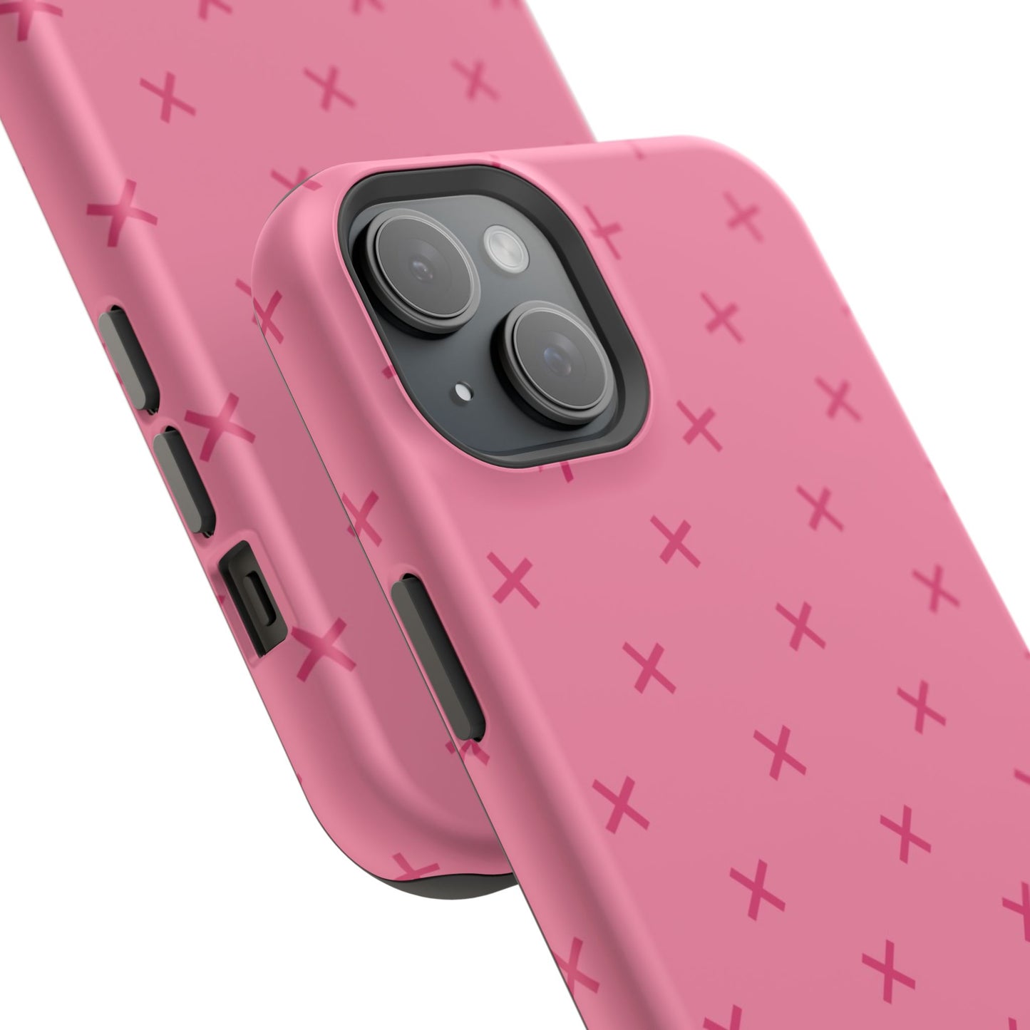 Chic Magnetic Phone Case with Trendy Pink Pattern