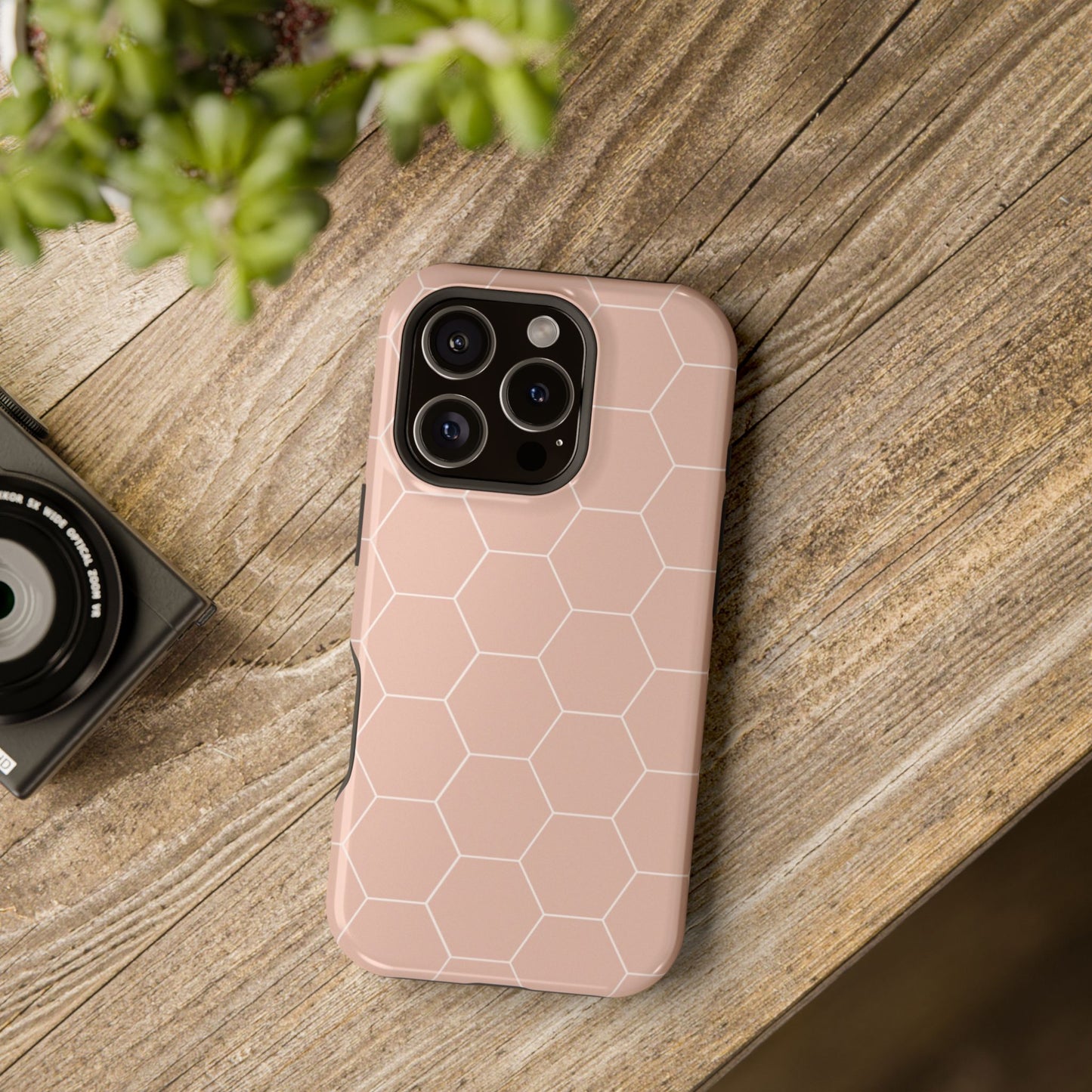 Stylish Magnetic Phone Case with Honeycomb Design