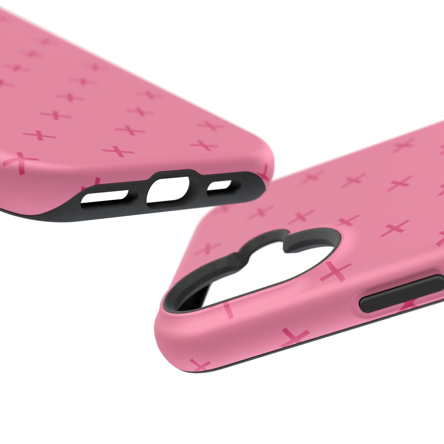 Chic Magnetic Phone Case with Trendy Pink Pattern