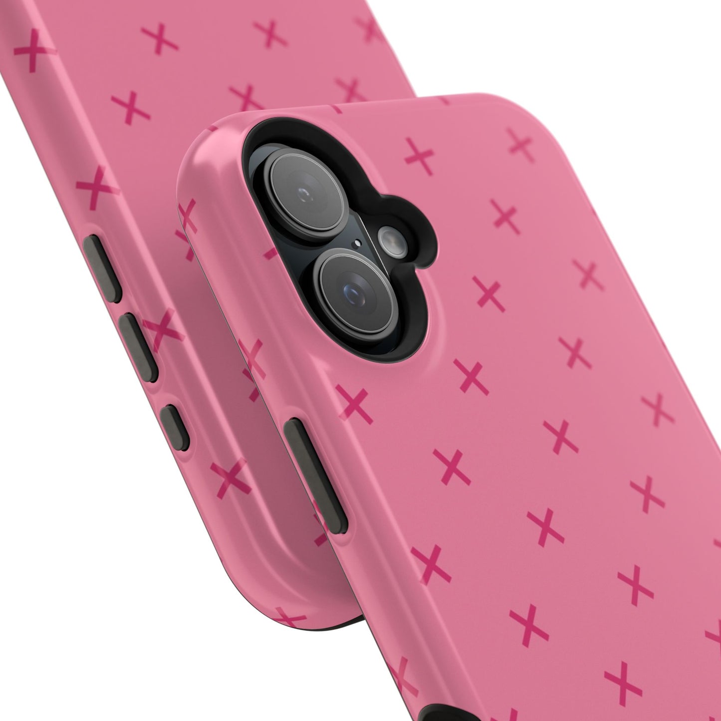 Chic Magnetic Phone Case with Trendy Pink Pattern