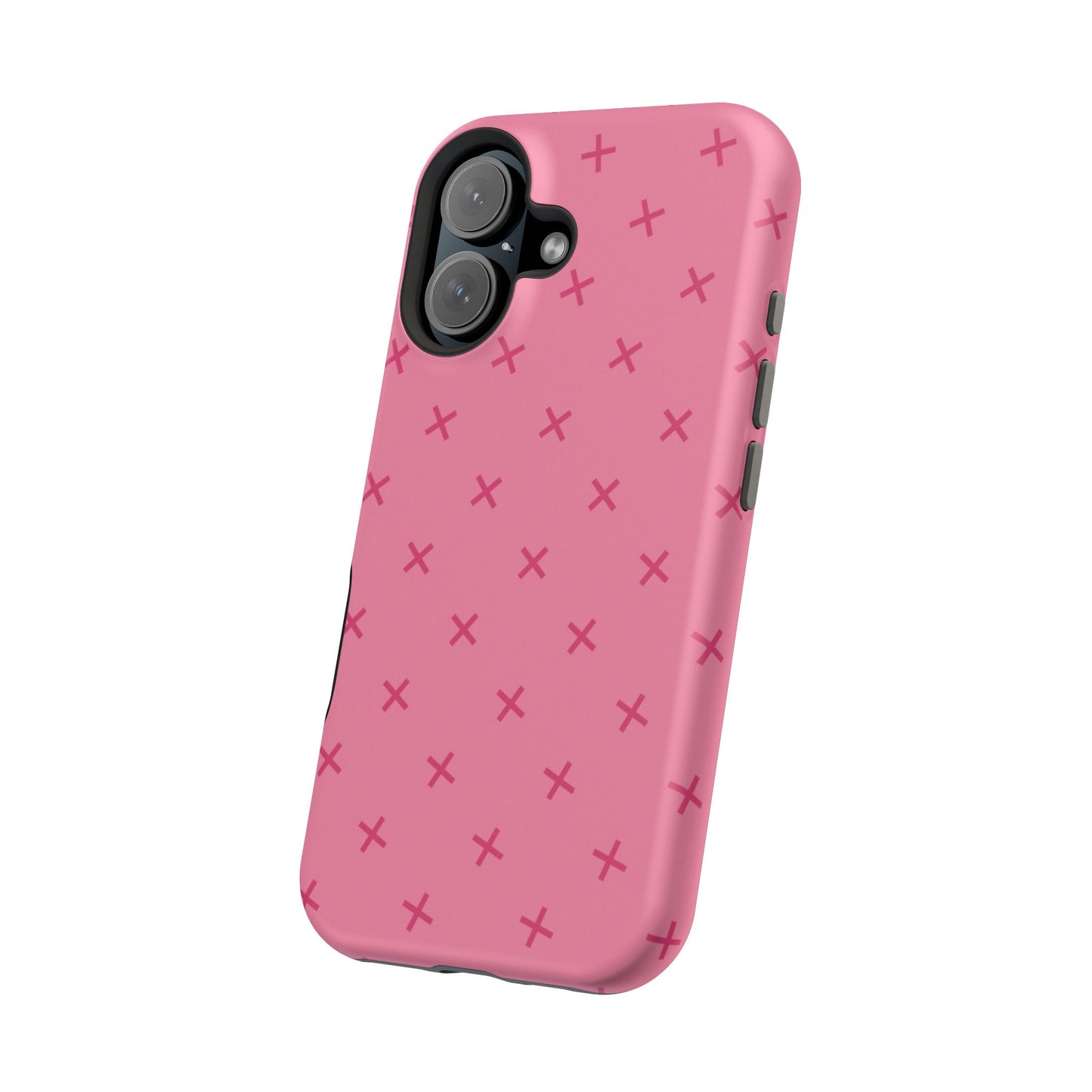 Chic Magnetic Phone Case with Trendy Pink Pattern