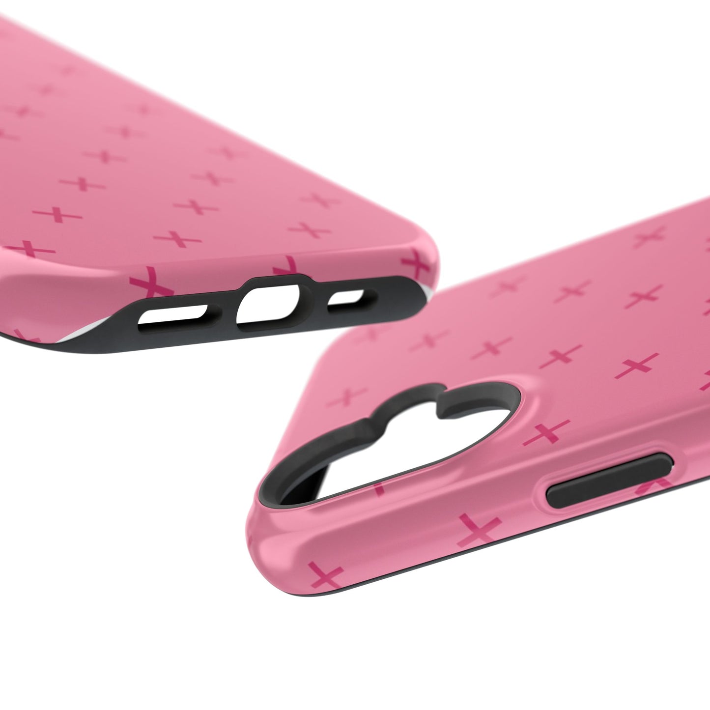 Chic Magnetic Phone Case with Trendy Pink Pattern