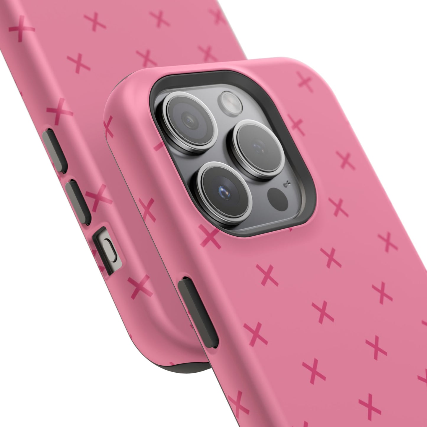Chic Magnetic Phone Case with Trendy Pink Pattern
