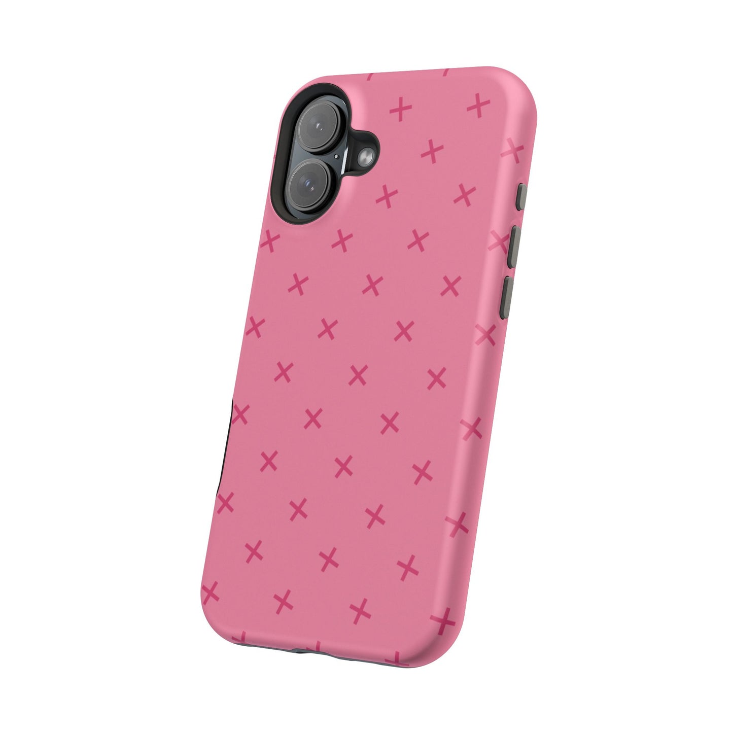 Chic Magnetic Phone Case with Trendy Pink Pattern
