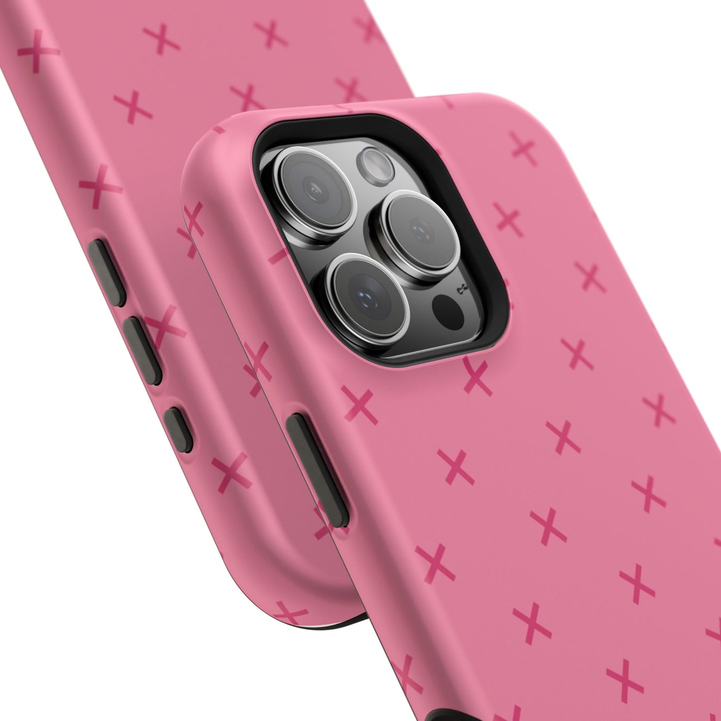 Chic Magnetic Phone Case with Trendy Pink Pattern