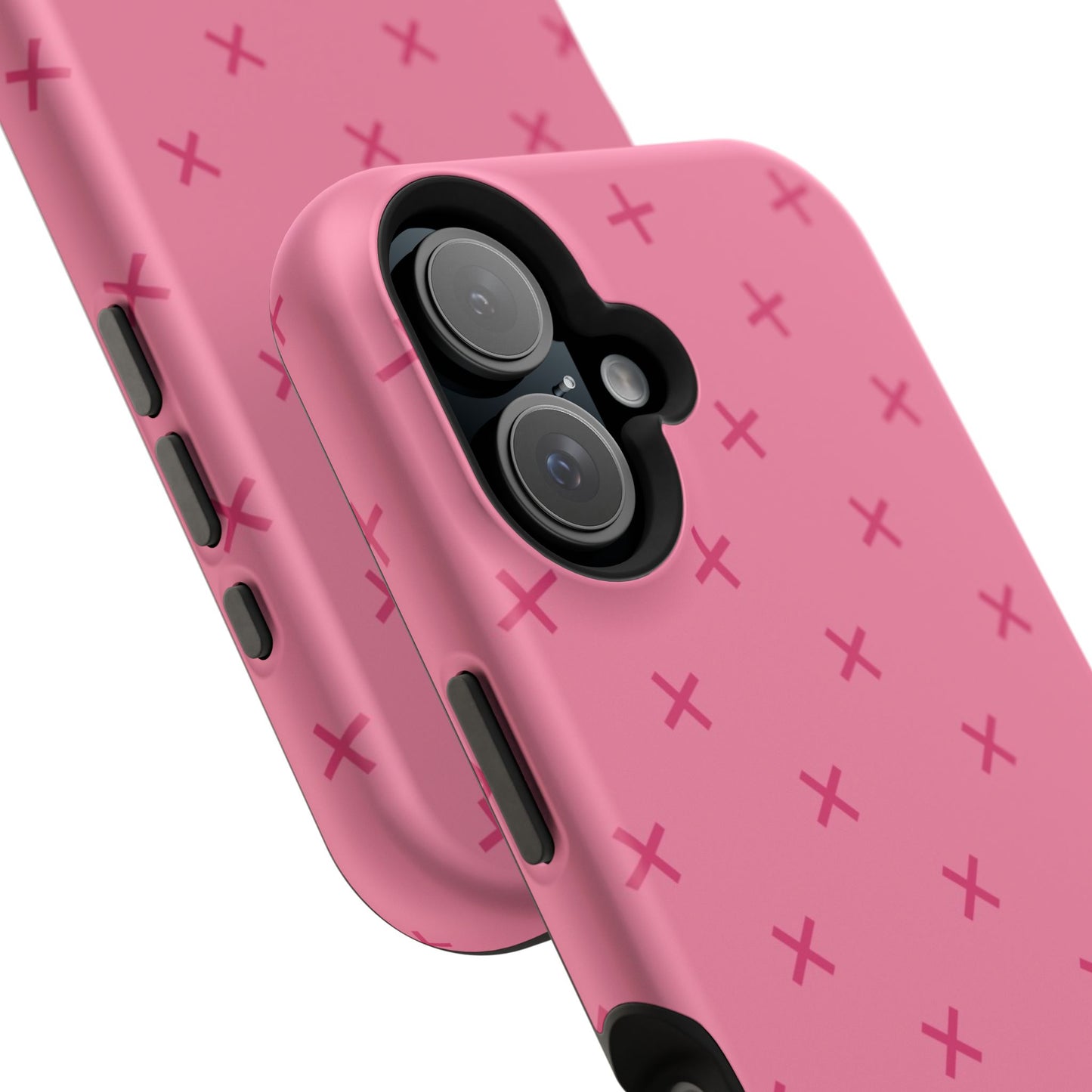 Chic Magnetic Phone Case with Trendy Pink Pattern
