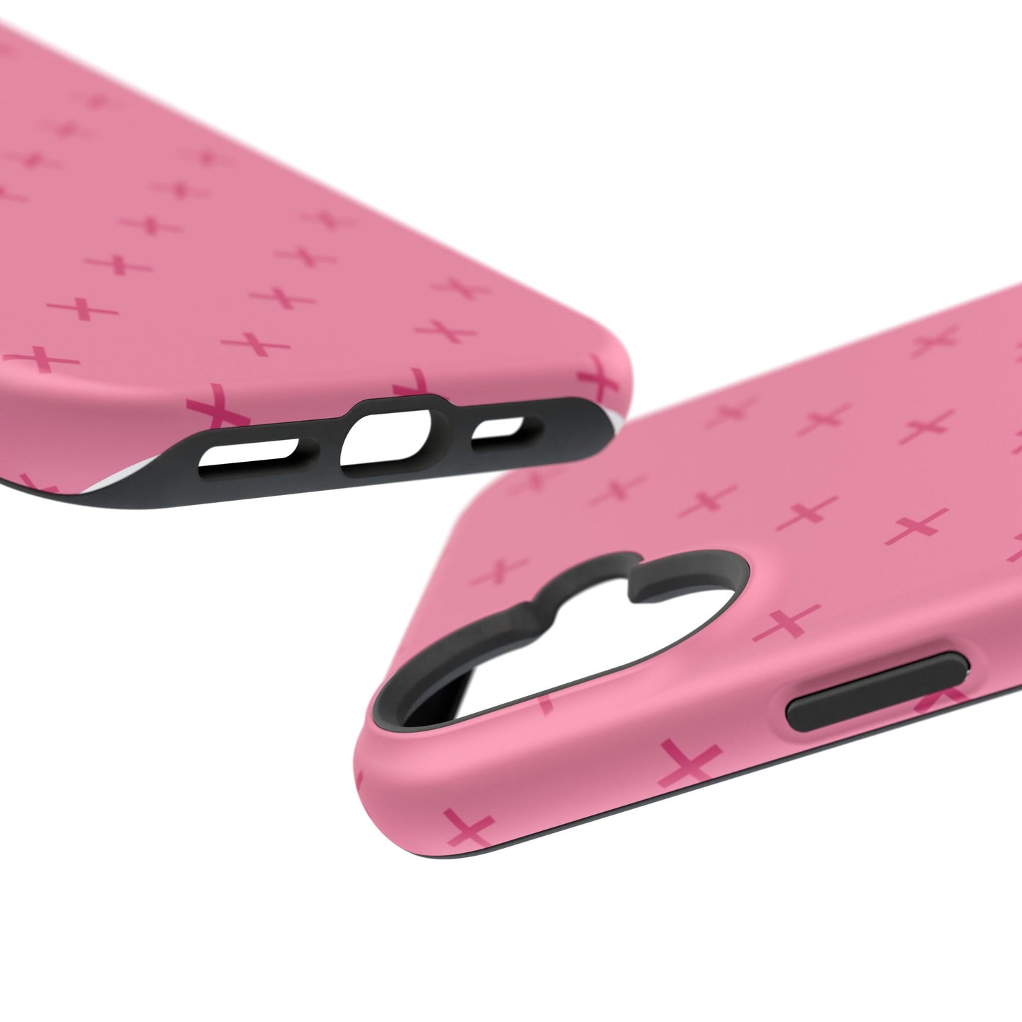 Chic Magnetic Phone Case with Trendy Pink Pattern