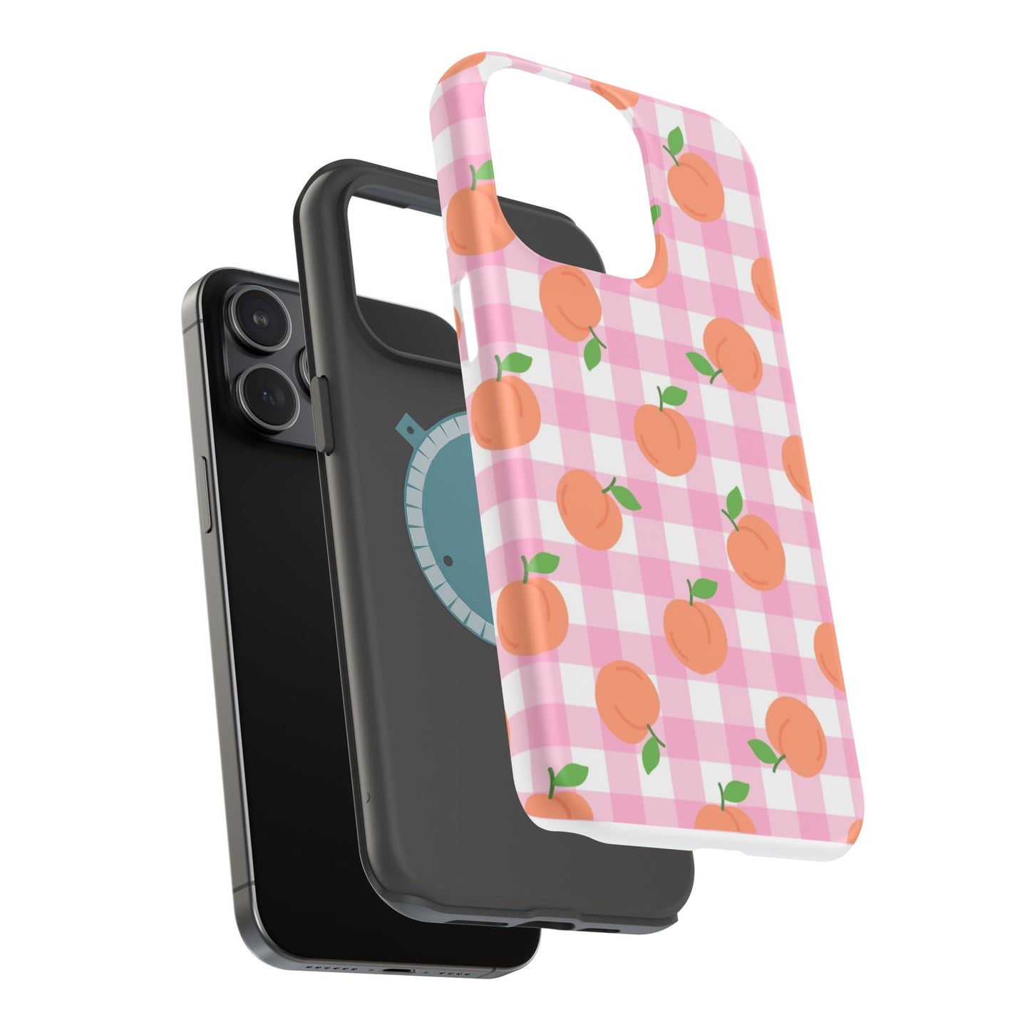 Gingham Peach Magnetic Tough Cases