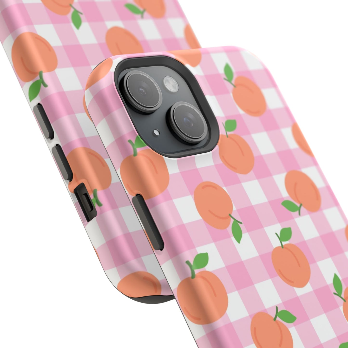 Gingham Peach Magnetic Tough Cases