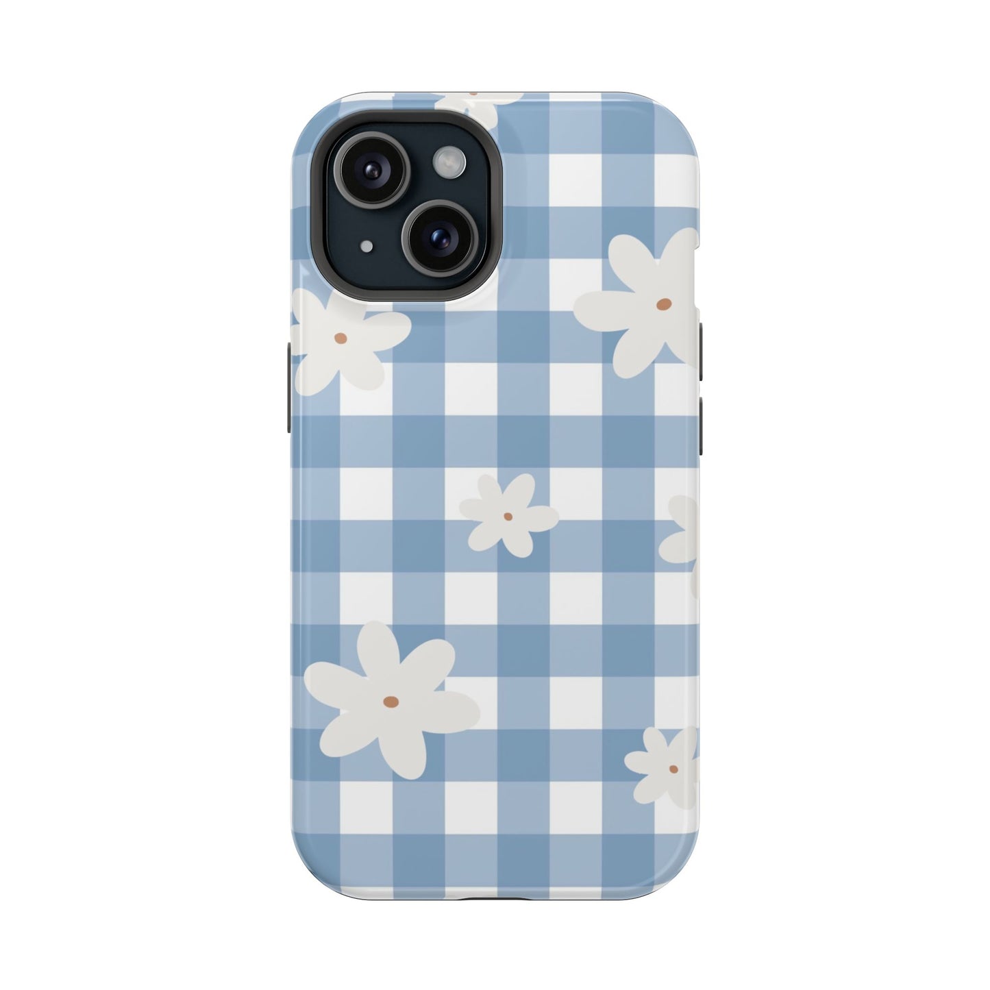 Blue Gingham Floral Phone Case