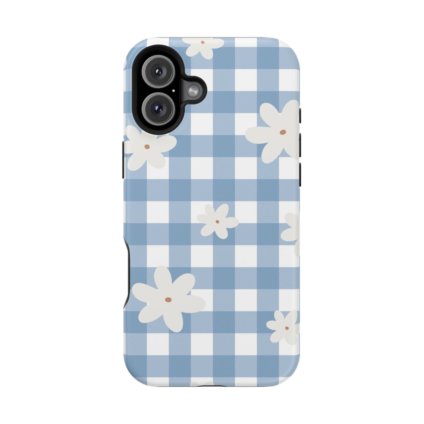 Blue Gingham Floral Phone Case