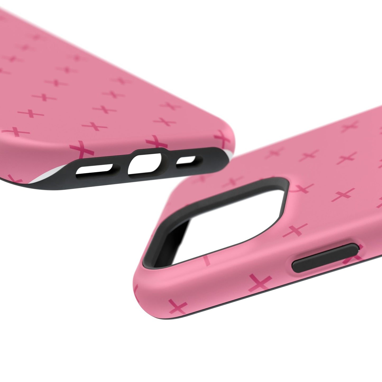 Chic Magnetic Phone Case with Trendy Pink Pattern