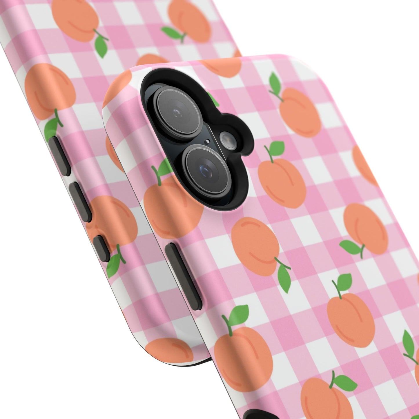 Gingham Peach Magnetic Tough Cases