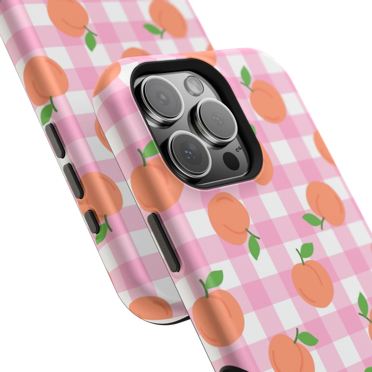 Gingham Peach Magnetic Tough Cases