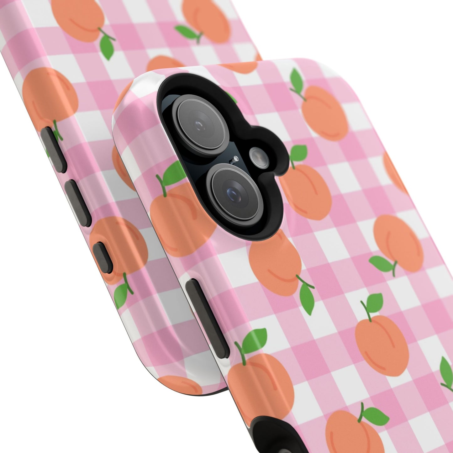 Gingham Peach Magnetic Tough Cases