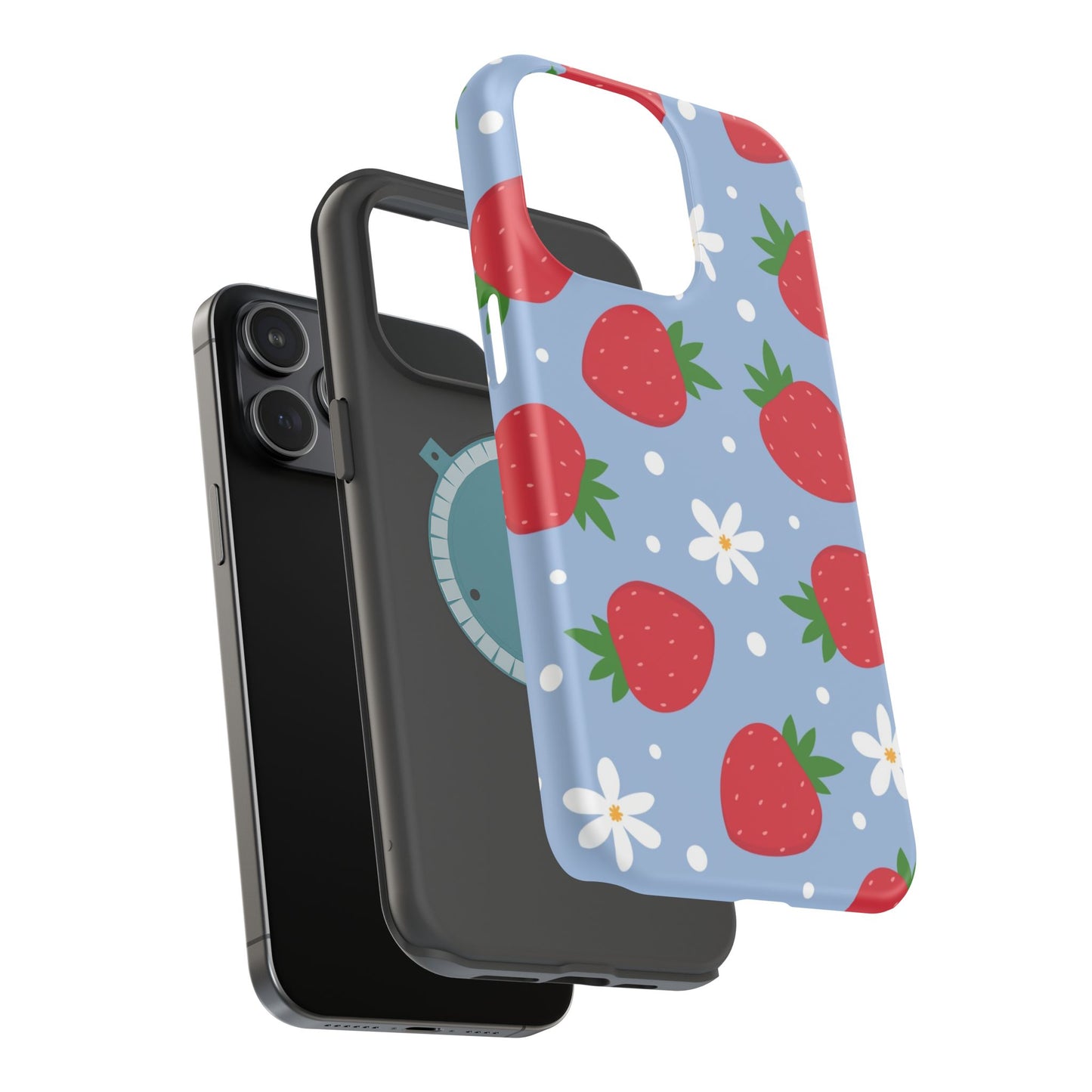 Strawberry Pattern Magnetic Phone Case