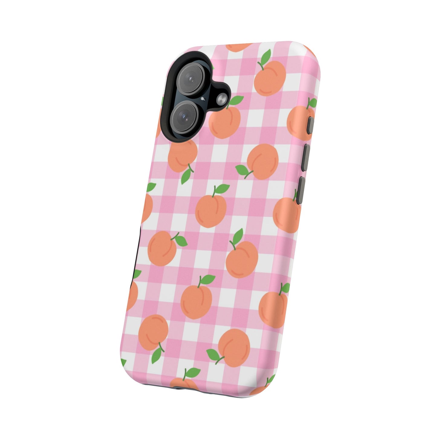 Gingham Peach Magnetic Tough Cases
