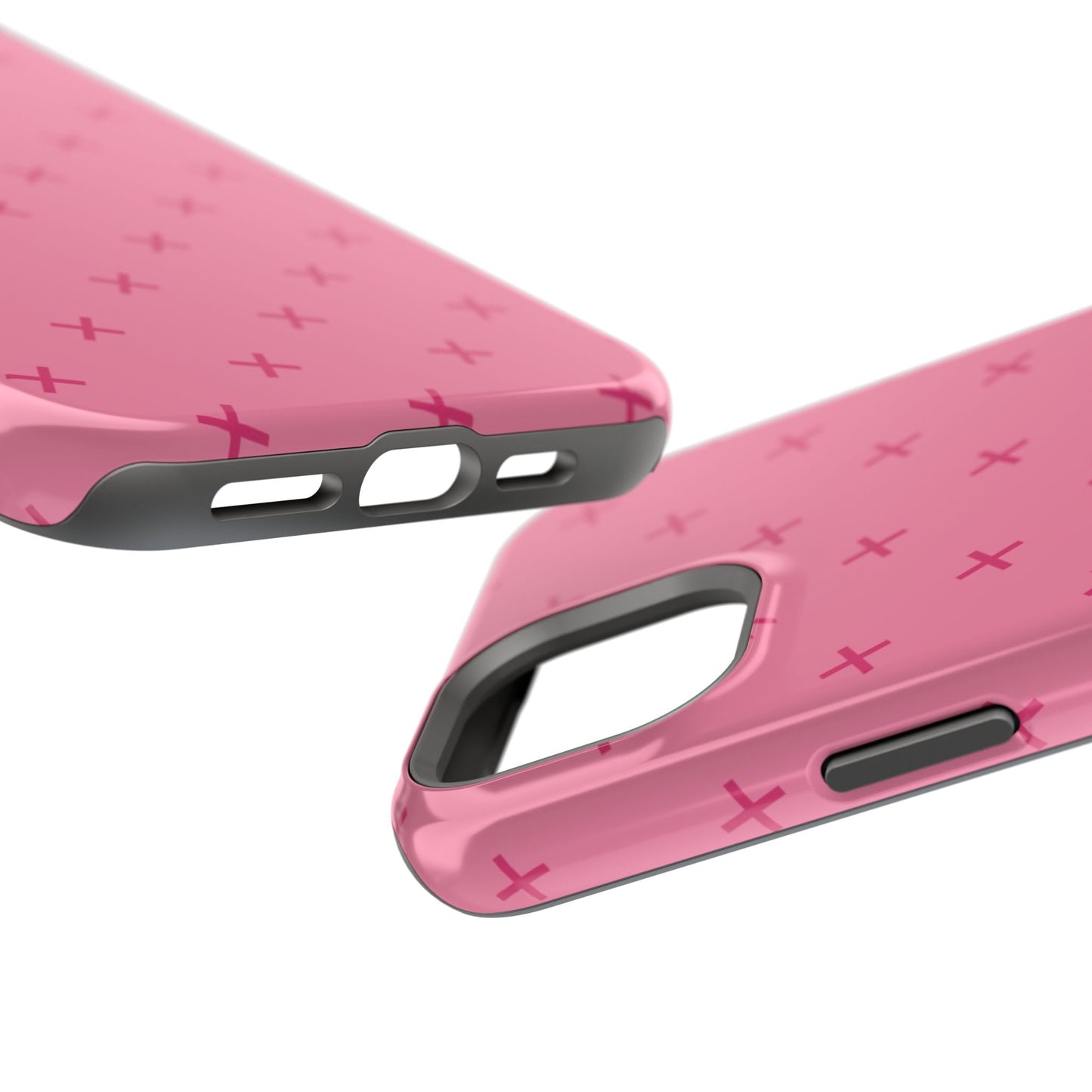 Chic Magnetic Phone Case with Trendy Pink Pattern
