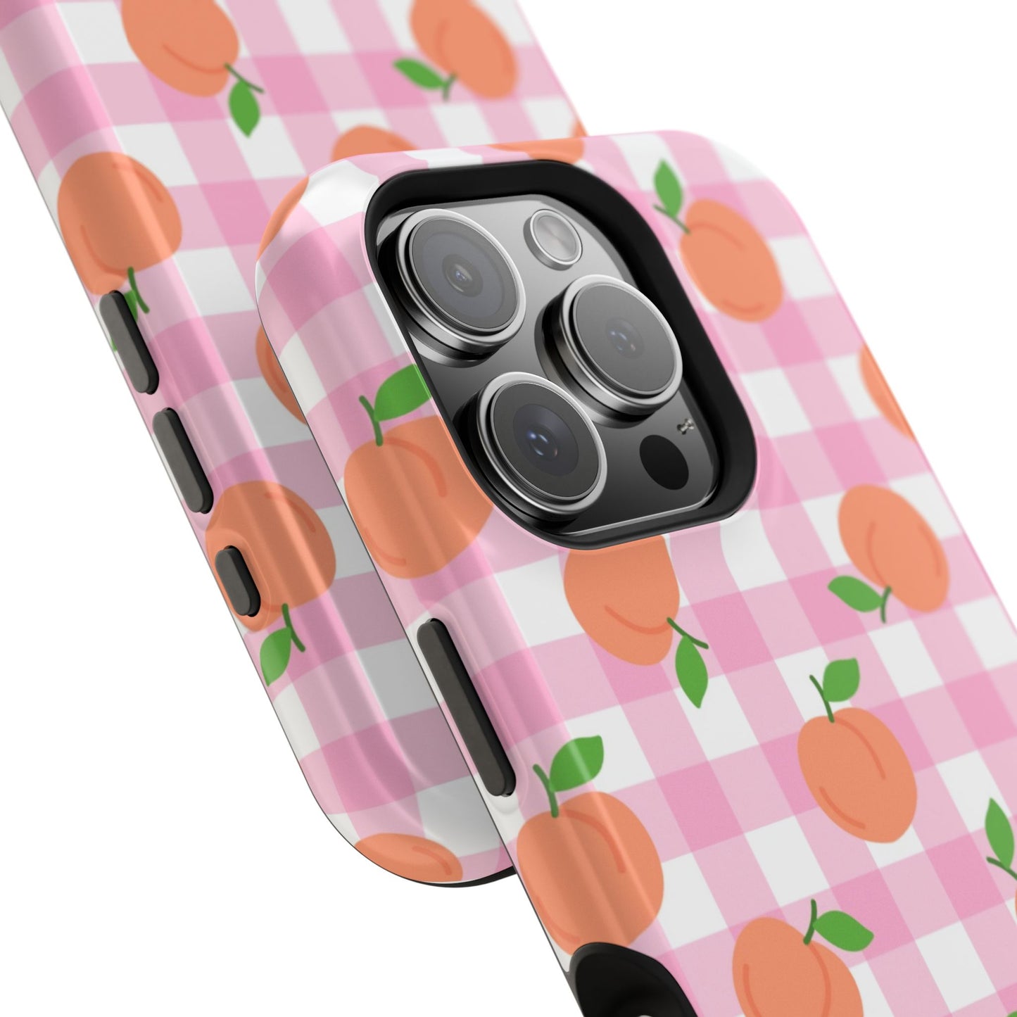 Gingham Peach Magnetic Tough Cases