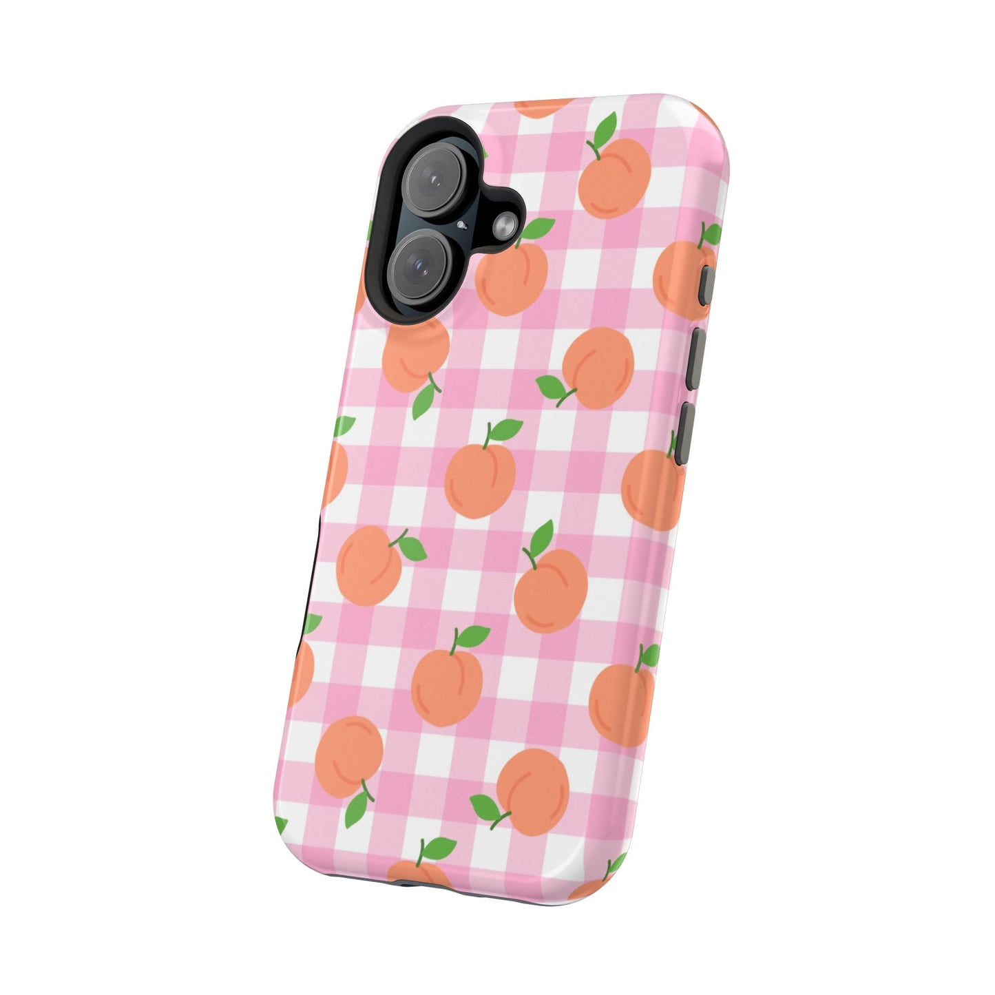 Gingham Peach Magnetic Tough Cases