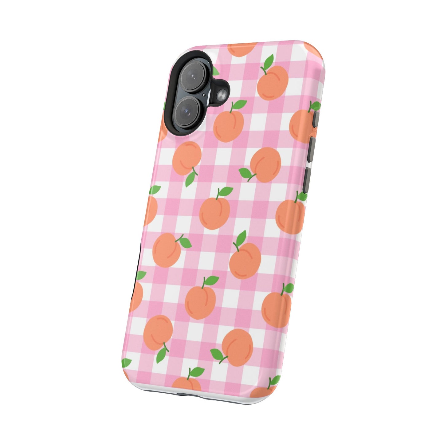 Gingham Peach Magnetic Tough Cases