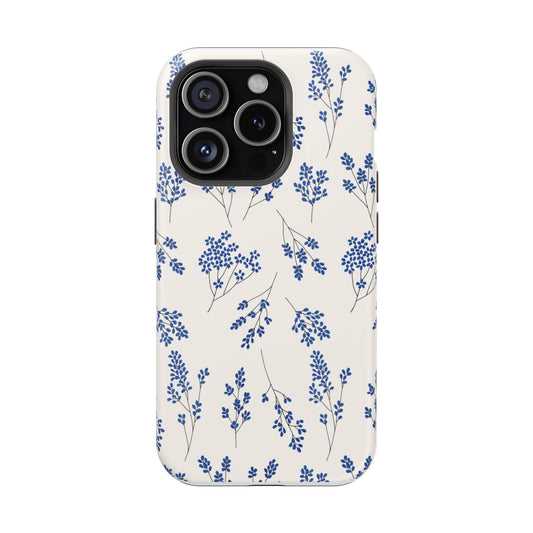 Floral Magnetic Phone Case for iPhone, Tough Case