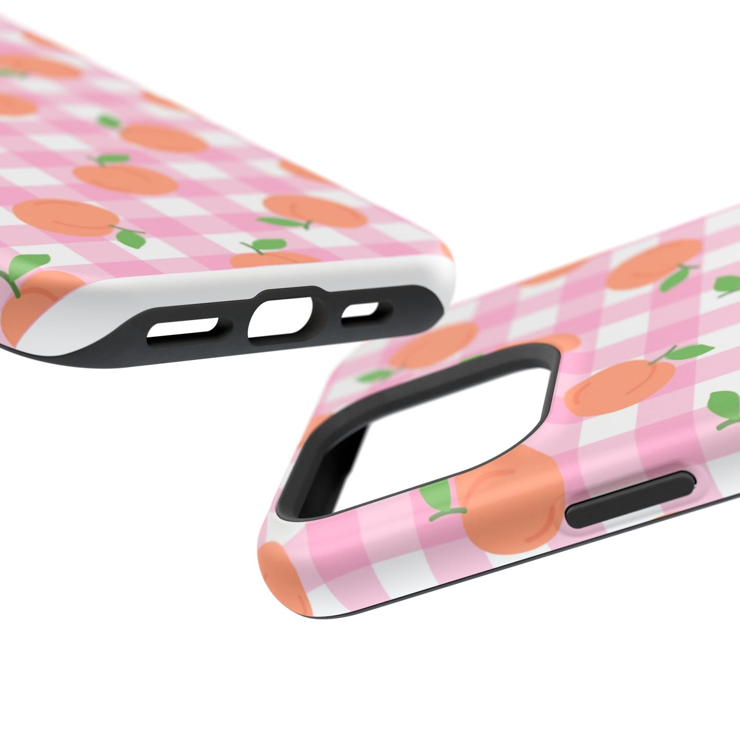 Gingham Peach Magnetic Tough Cases