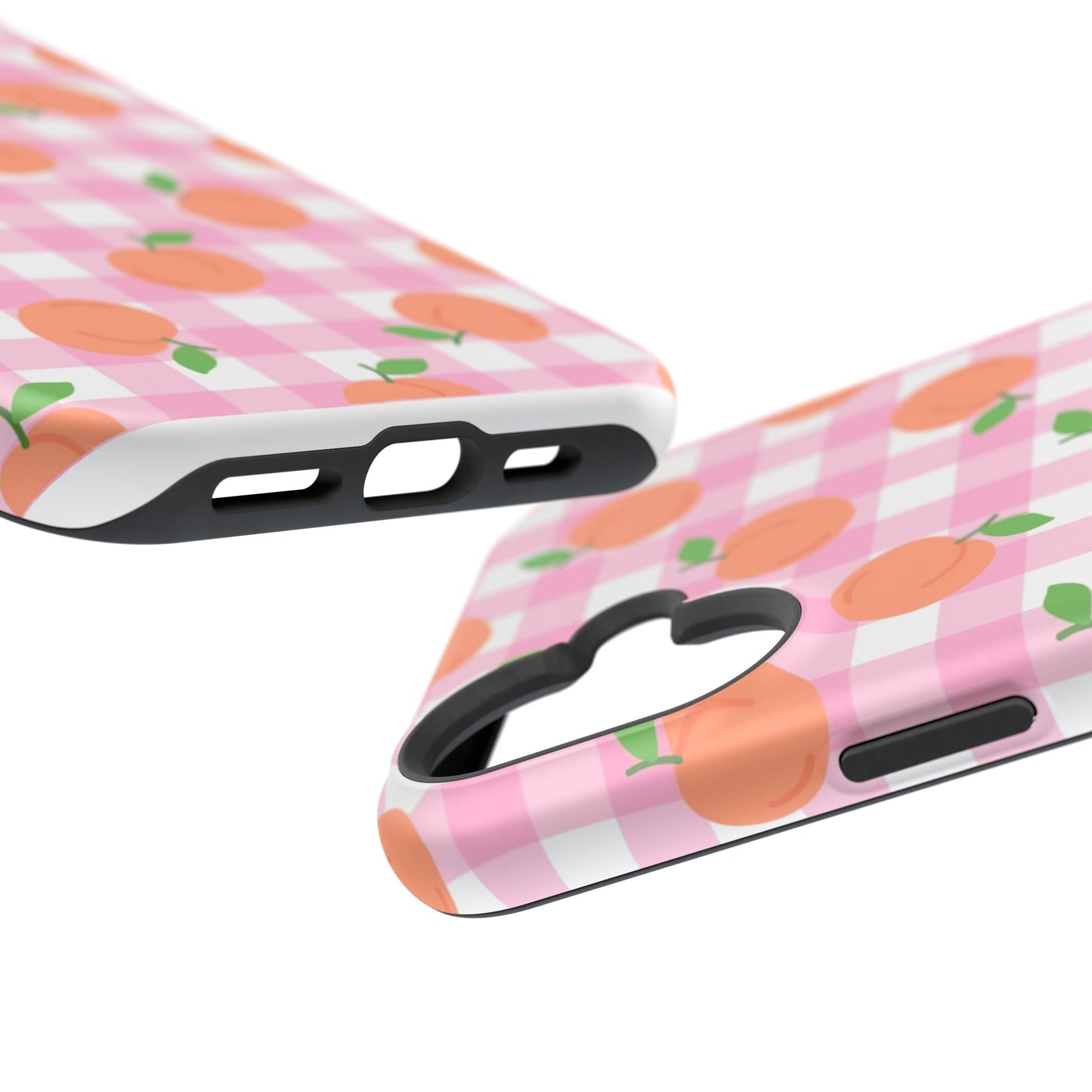 Gingham Peach Magnetic Tough Cases
