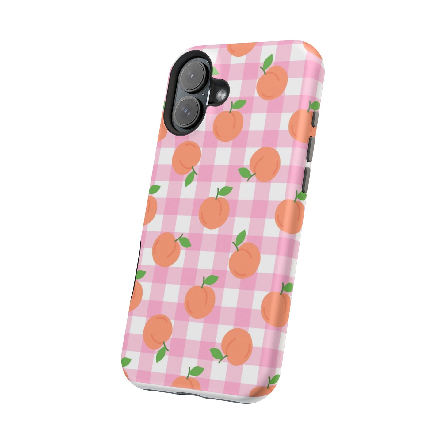 Gingham Peach Magnetic Tough Cases