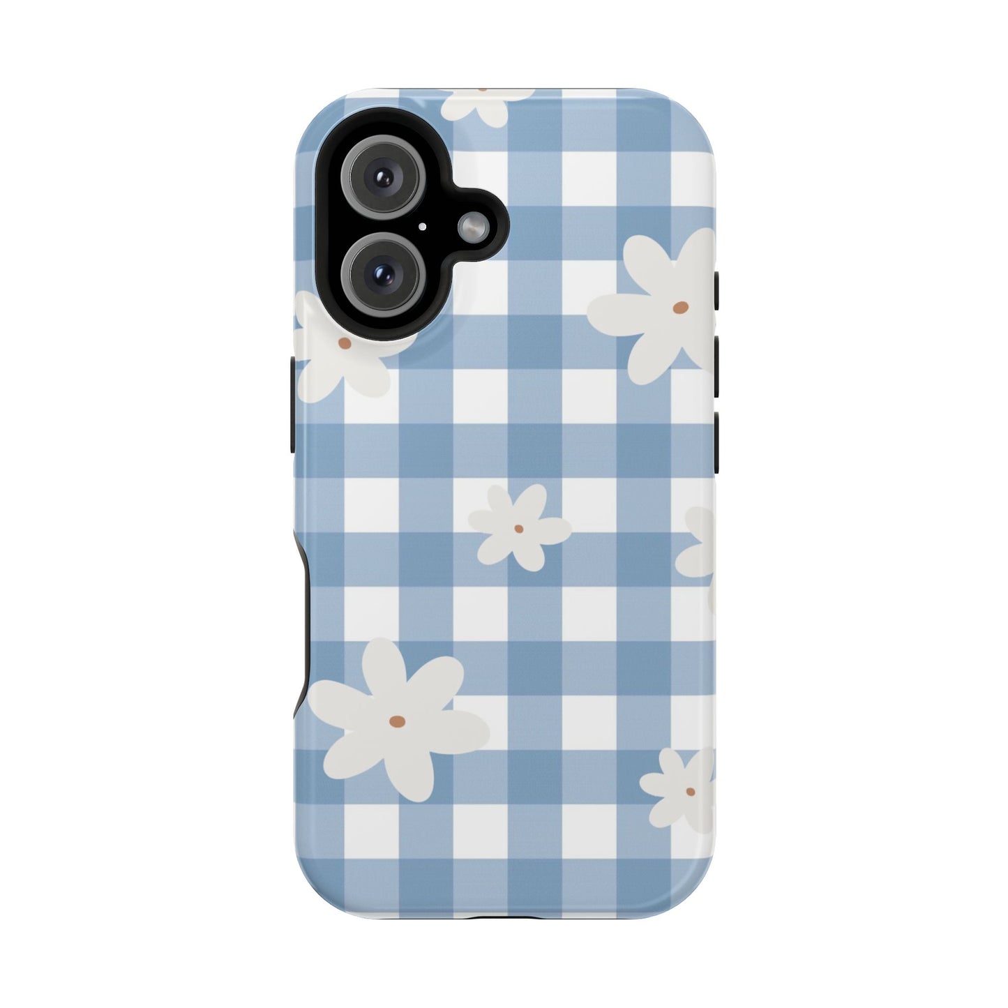 Blue Gingham Floral Phone Case