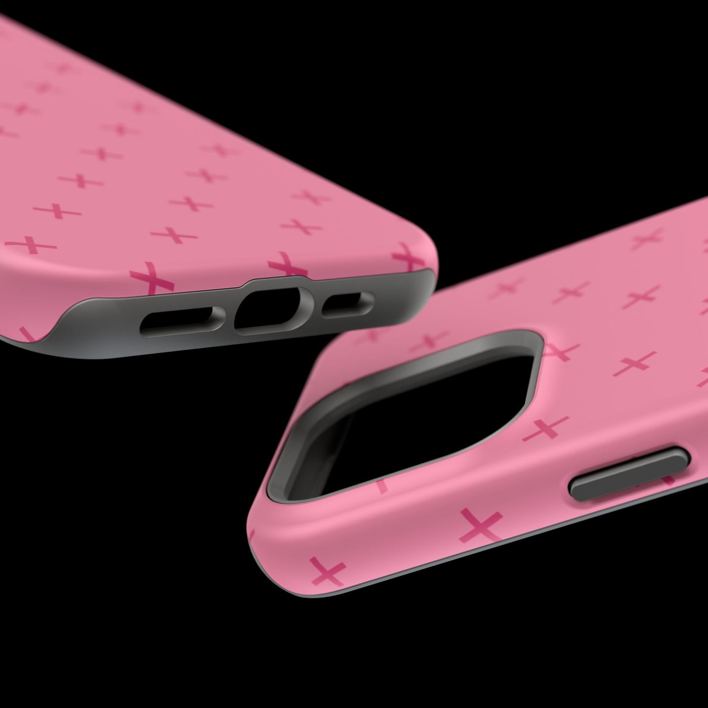 Chic Magnetic Phone Case with Trendy Pink Pattern