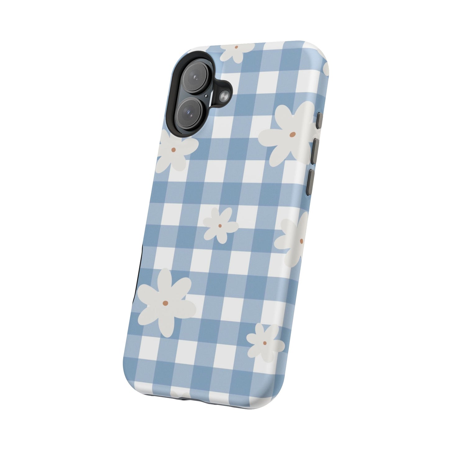 Blue Gingham Floral Phone Case