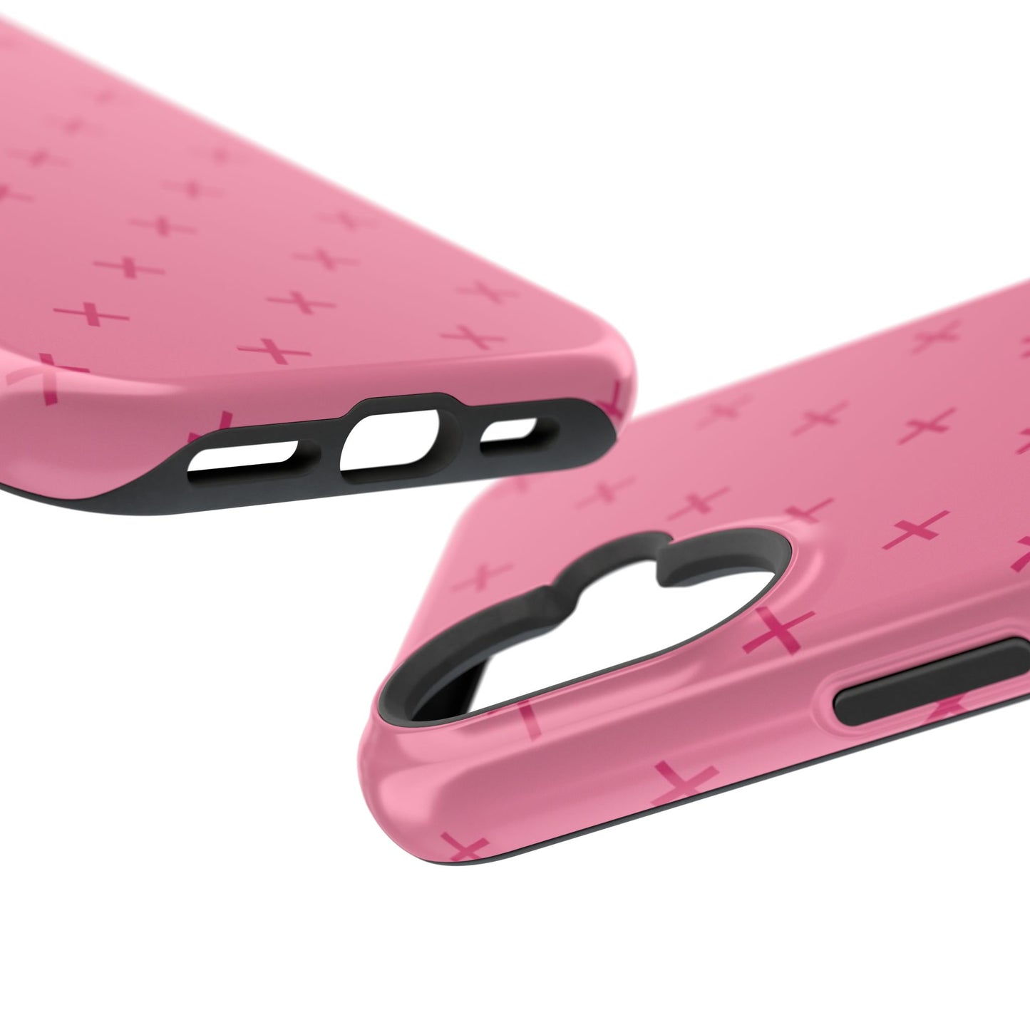Chic Magnetic Phone Case with Trendy Pink Pattern