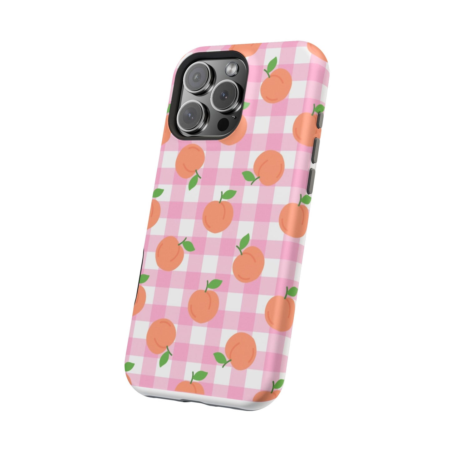 Gingham Peach Magnetic Tough Cases